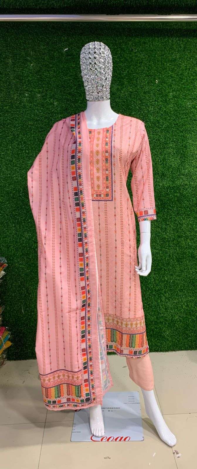 BEMITEX INDIA PRESENTS MUSLIN WITH DIGITAL PRINT & CROSHED & FULL INNER 3 PIECE SUIT COLLECTION WHOLESALE SHOP IN SURAT